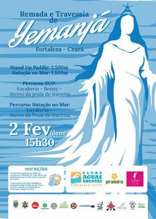 flyer ultimo novo O evento seguirá a seguinte programação: - Local da Concentração e Largada: Kayakeria, localizada na Av. Beira Mar, 3211, Barraca 27 B, ao lado da Barraca Beira Mar Grill na praia do Náutico - Fortaleza, Ceará. - Início da Concentração: 15h - Largada: 15h30min - Percurso de 2.500m do Stand Up Paddle: Kayakeria --› Beny (navio naufragado que fica na praia do Mucuripe) --› Aterro da praia de Iracema, bem ao lado do espigão, em frente ao Ideal Clube - Percurso de 1.500m da Natação em Águas Abertas: Kaykeria --› Aterro da praia de Iracema, bem ao lado do espigão, em frente ao Ideal Clube